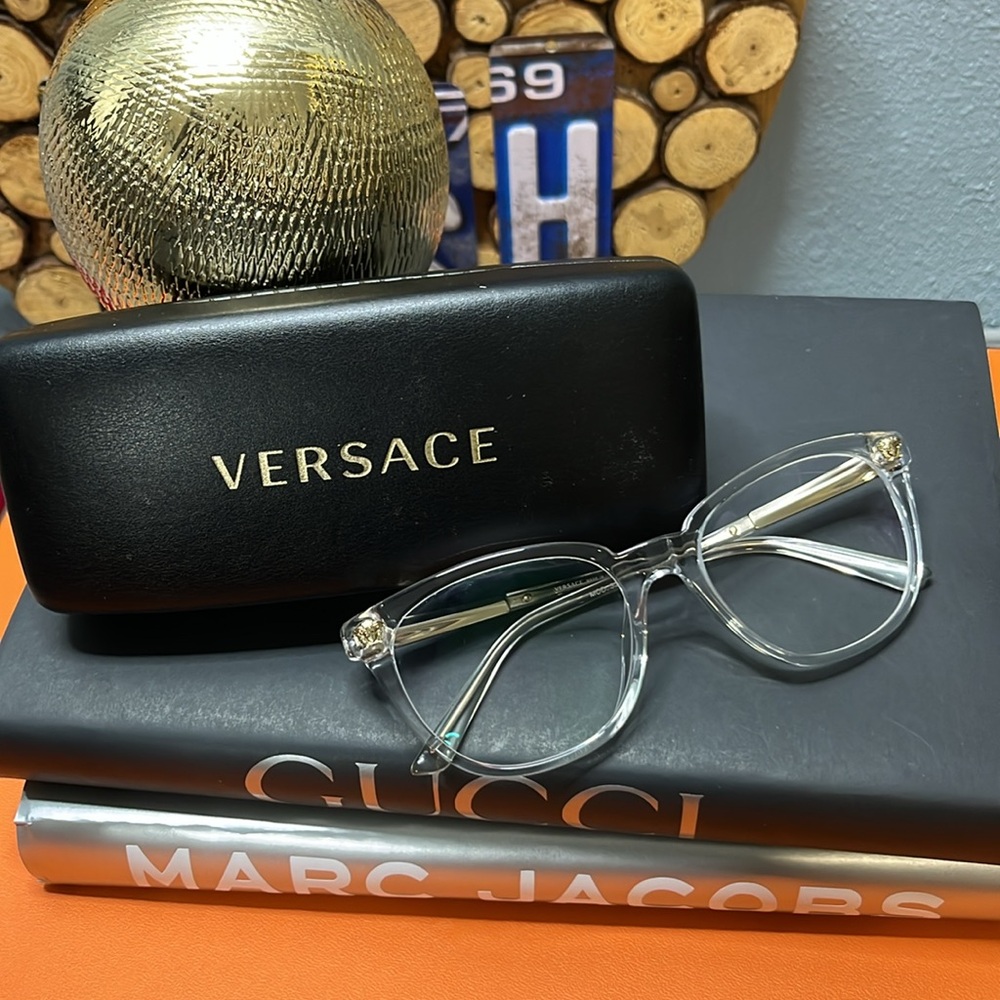 Versace Clear Frame Glasses